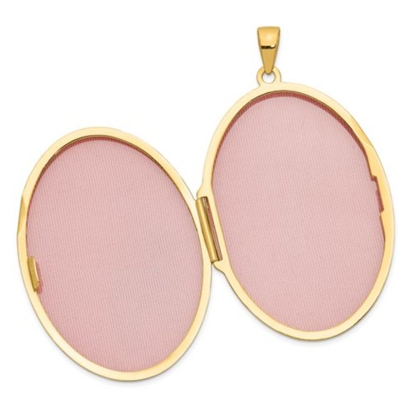 14k Oval Heavy Weight Locket - Picture 4 of 5